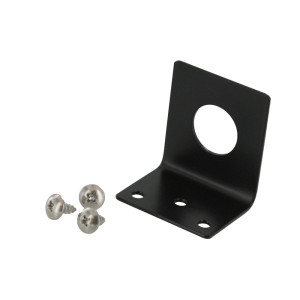 Tram 3/4" Hole Black Stainless Steel L Bracket