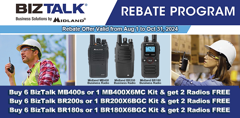 Midland BizTalk FREE Radio Rebate Offer!