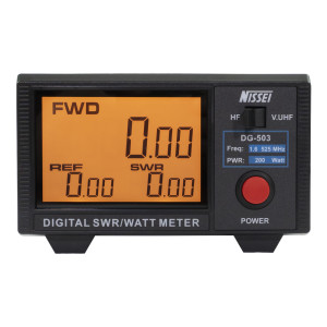 Nissei DG-503 Digital SWR and Power Meter for Analog and Digital Radios (1.6-60 MHz / 125-525 MHz, 200 Watts)