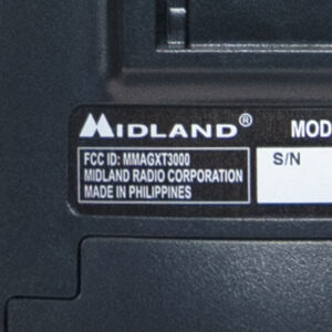 Midland GXT3000 FCC ID Label