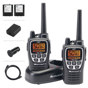 Midland GXT3000 GMRS Radios With Headsets and Charger