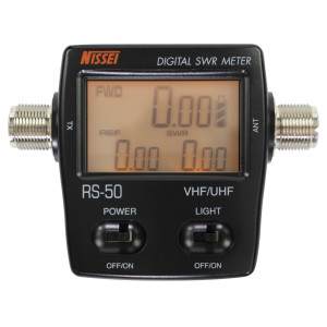 Nissei RS-50 Digital SWR and Power Meter (125-525 MHz, 120 Watts)