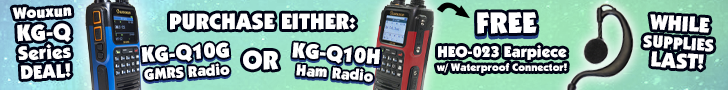 Free Earpiece with Wouxun KG-Q10 Series Radios!