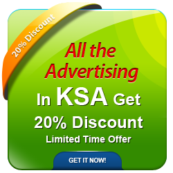 All the Advertising in KSA Get 20% Discount Limited Time Offer